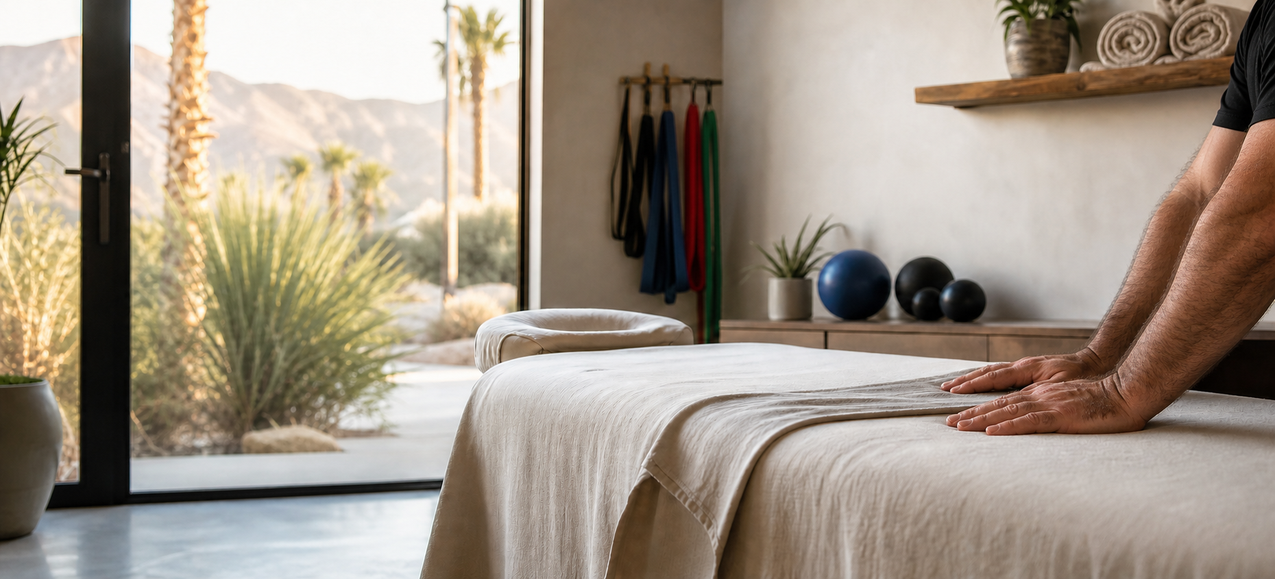 A calm private therapeutic massage and physical therapy studio